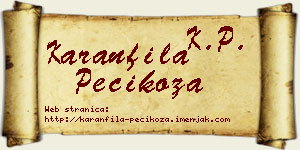 Karanfila Pecikoza vizit kartica